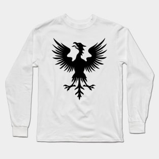 Black Heraldic Bird Long Sleeve T-Shirt